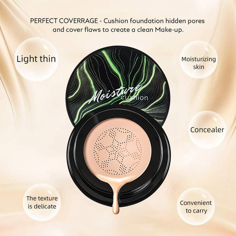 OUT OF STOCK SUNISA 3-in-1 Air Cushion CC & BB Cream | Waterproof Moisturizing Foundation with Sponge