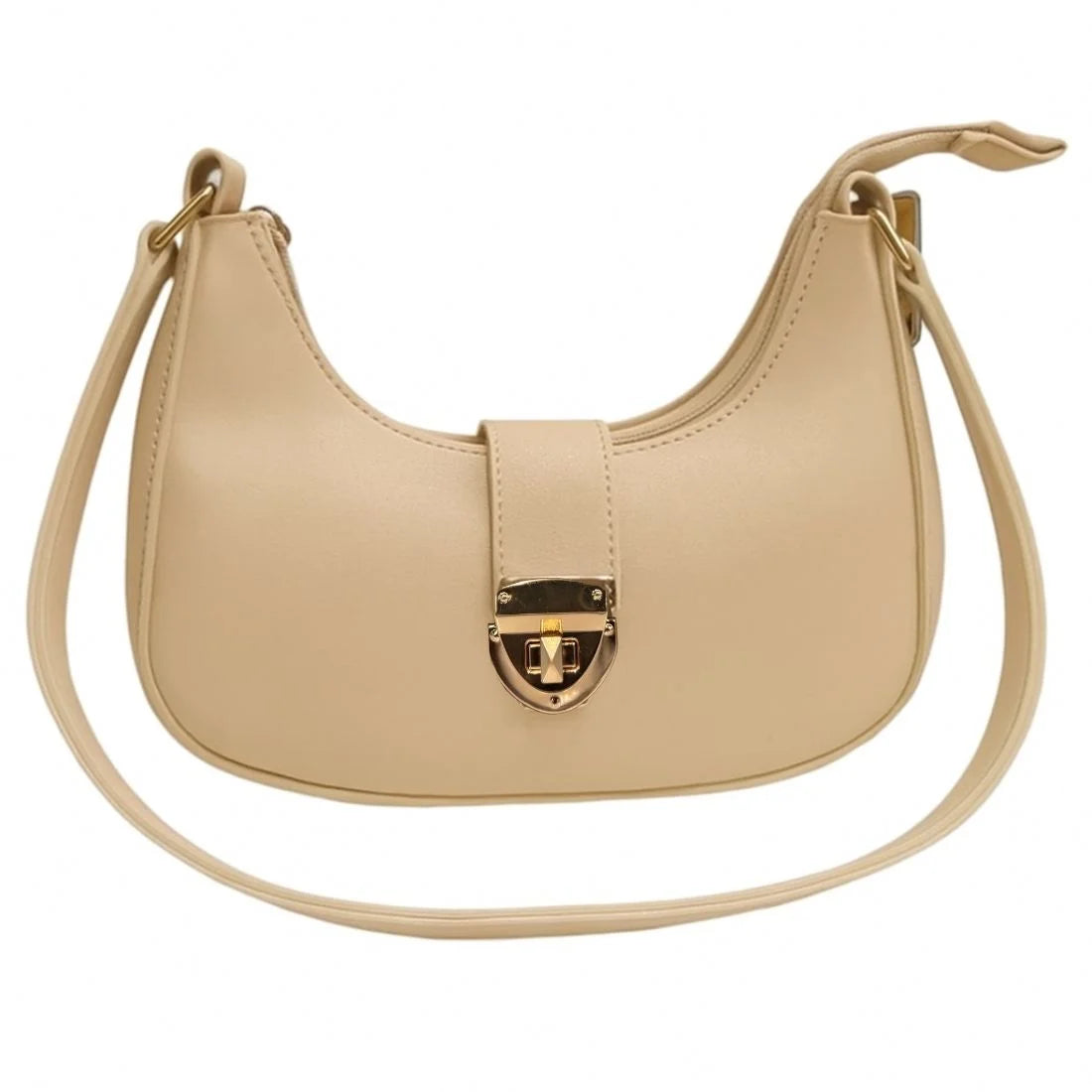 Crescent Leather Luxury Shoulder Bag for Women | Deep Green