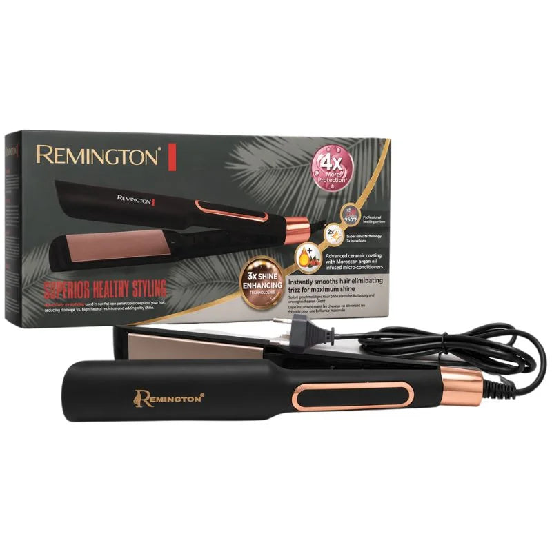 Remington Supports Healthy Styling Hair Straightener | Model FR-2115 | Infrared Technology Ceramic Plates Flat Iron