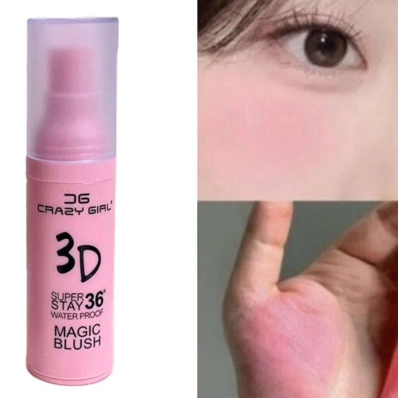 Crazy Girl 36H Magic Waterproof Blush | Long-Lasting 3D Glow Makeup for Girls & Women
